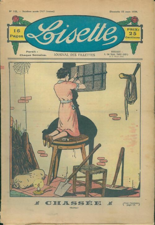 Livrenpoche : Lisette n°767 16e année n°12 : Chassée (suite) - Collectif - Livre