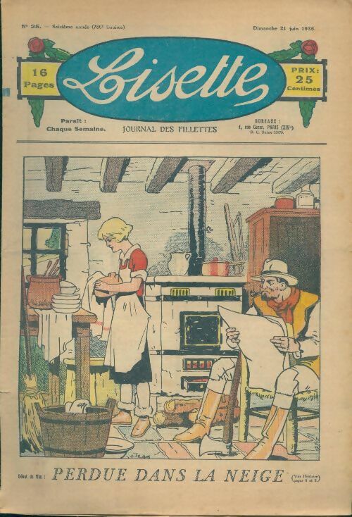 Livrenpoche : Lisette n°780 16e année n°25 : Perdue dans la neige - Collectif - Livre