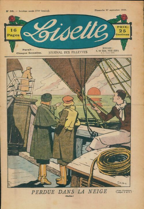Livrenpoche : Lisette n°794 n°39 16e année : Perdue dans la neige (suite...) - Collectif - Livre