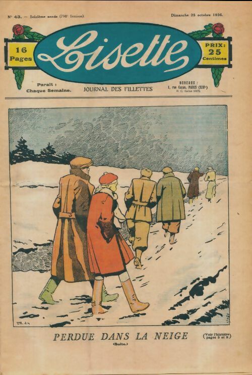 Livrenpoche : Lisette n°798 n°43 16e année : Perdue dans la neige (suite...) - Collectif - Livre