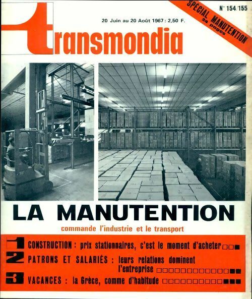 Livrenpoche : Transmondia n°154-155 : La manutention - Collectif - Livre