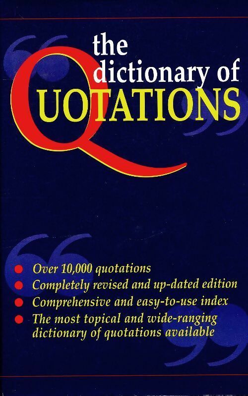 Livrenpoche : The dictionary of quotations - Collectif - Livre