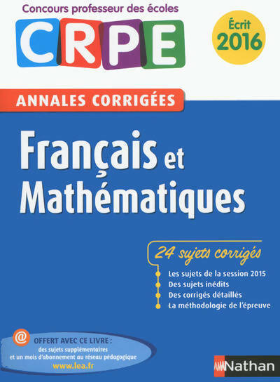 Livrenpoche : Français & mathématiques. Annales corrigées 2016 - Janine Hiu - Livre