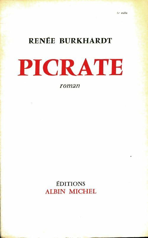 Livrenpoche : Picrate - Renée Burkhardt - Livre
