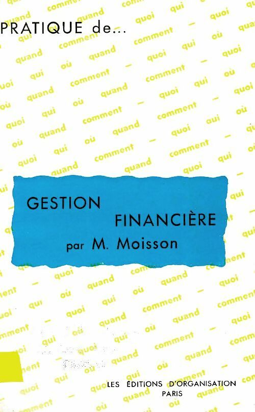 Livrenpoche : Gestion financière - M Moisson - Livre