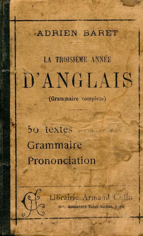 Livrenpoche : La troisième d'anglais - Adrien Baret - Livre