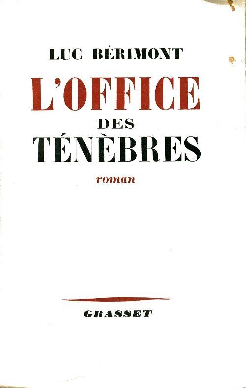 L'office des ténèbres - Luc Bérimont - Livre