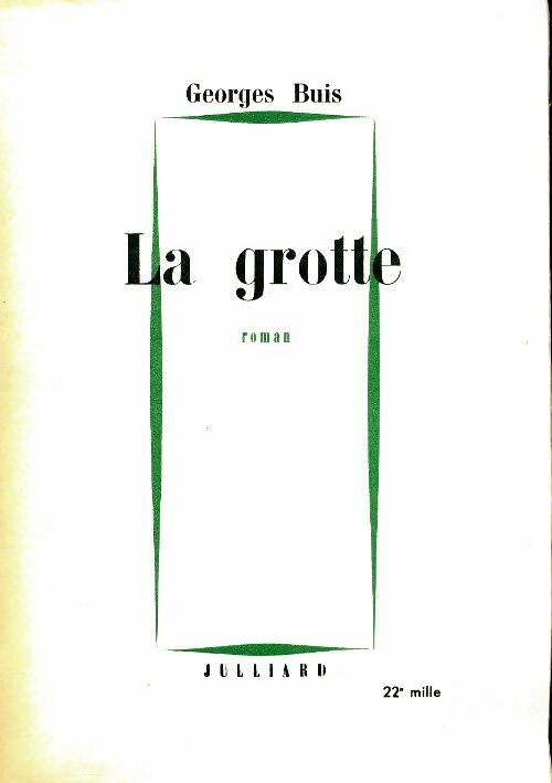 Livrenpoche : La Grotte - Georges Buis - Livre