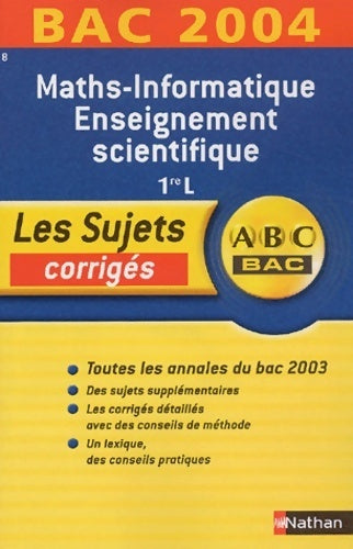 Livrenpoche : Maths et informatique 1ère L - Collectif - Livre