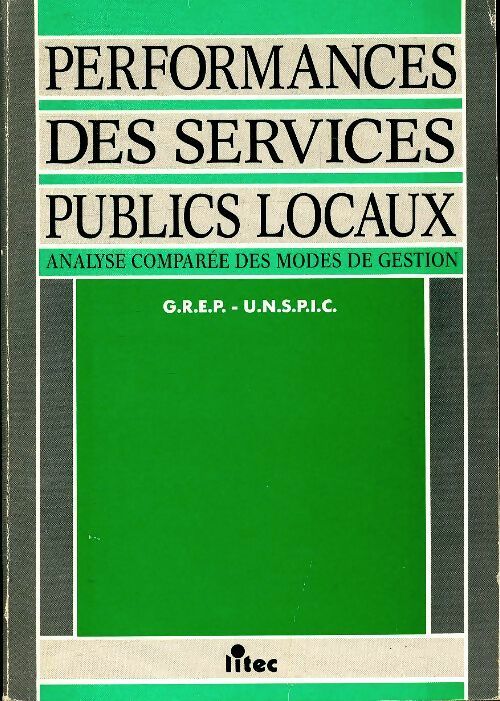 Livrenpoche : Performance comparée des services publics locaux - Collectif - Livre