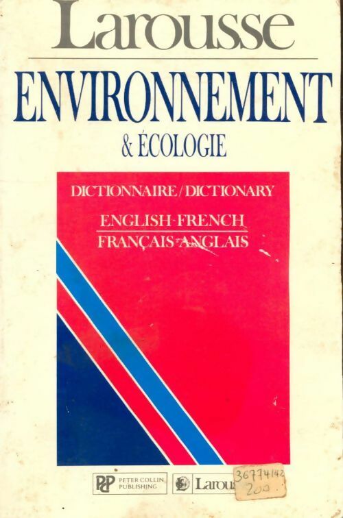 Livrenpoche : Environnement &écologie français - Anglais - Peter Collins - Livre