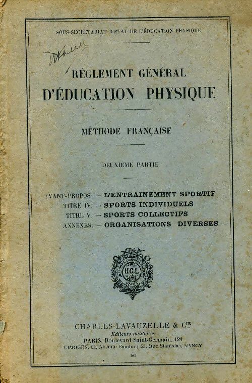 Livrenpoche : Règlement d'éducation physique Tome II - Collectif - Livre