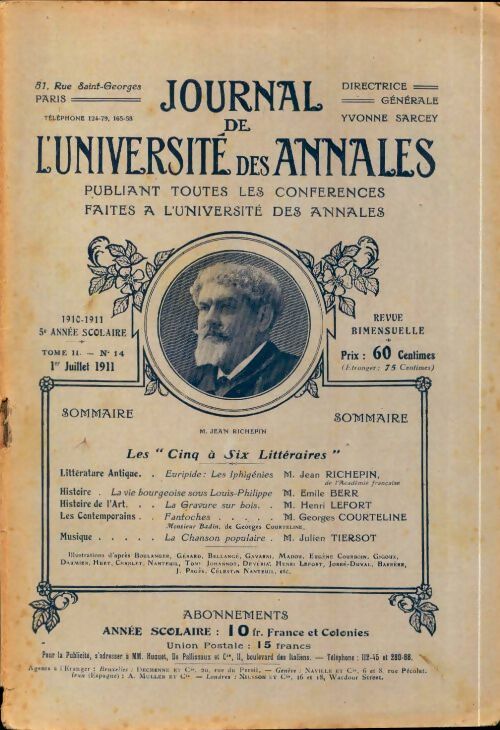 Livrenpoche : Journal de l'université des annales n°14 5e année - Collectif - Livre