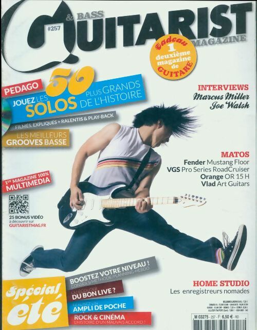 Livrenpoche : Guitarist & Bass Mag n°257 : Spécial été / Jouez les 50 plus grands solos de l'histoire - Collectif - Livre
