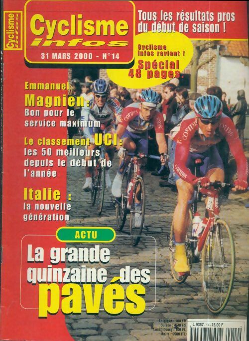 Livrenpoche : Cyclisme infos n°14 : La grande quinzaine des pavés - Collectif - Livre