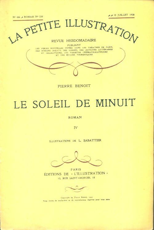 Livrenpoche : La petite illustration n°486 Roman n°220 : Le soleil de minuit Tome IV - Collectif - Livre