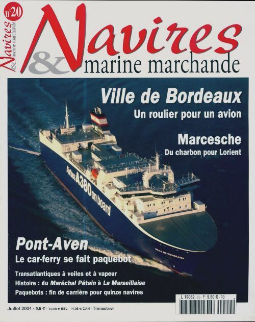 Livrenpoche : Navire & Machine marchande n°20 : Ville de Bordeaux / Marcesche - Collectif - Livre