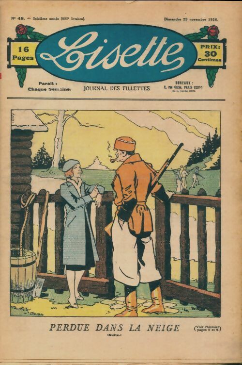 Livrenpoche : Lisette n°803 n°48 16e année : Perdue dans la neige (suite...) - Collectif - Livre