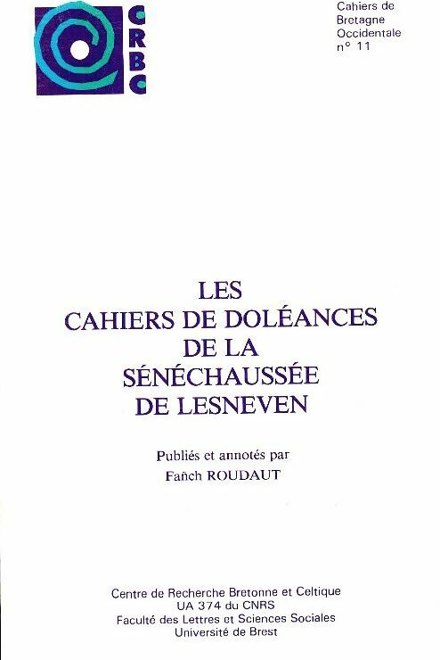 Livrenpoche : Les cahiers de doléances de la sénéchaussée de Lesneven - Collectif - Livre