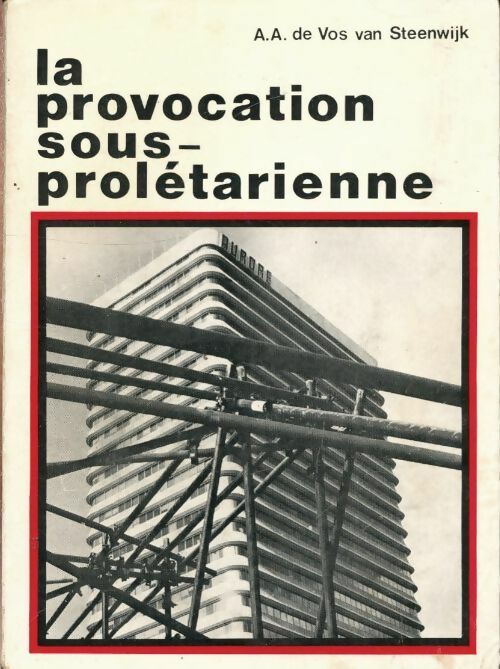 Livrenpoche : La provocation sous-prolétarienne - Alwine De Vos Van Steenwijk - Livre