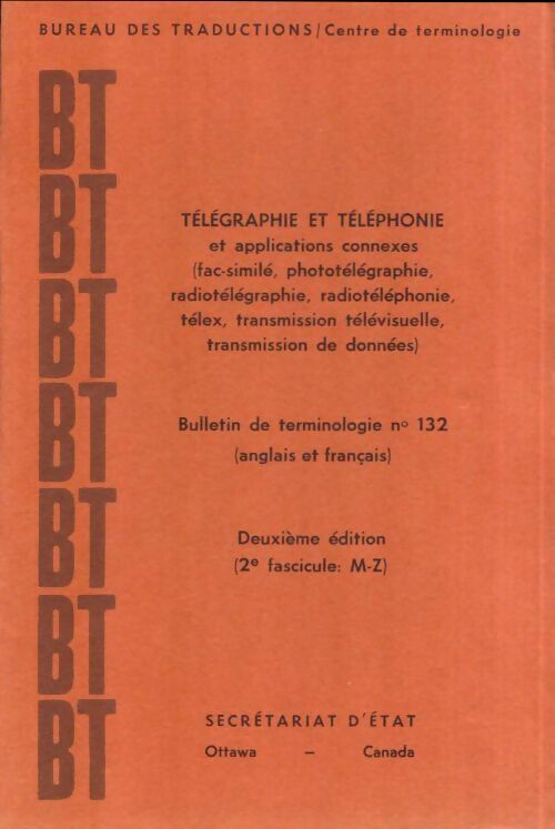 Livrenpoche : Bureau des traductions n°132 2ème fascicule (M-Z) - Collectif - Livre