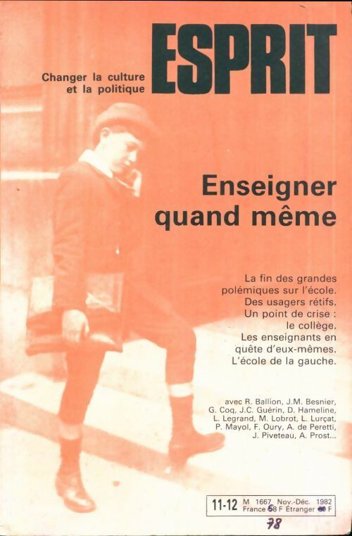 Livrenpoche : Esprit n°71-72 : Enseigner quand même - Collectif - Livre