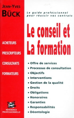 Livrenpoche : Le conseil et la formation - Jean-Yves Bück - Livre