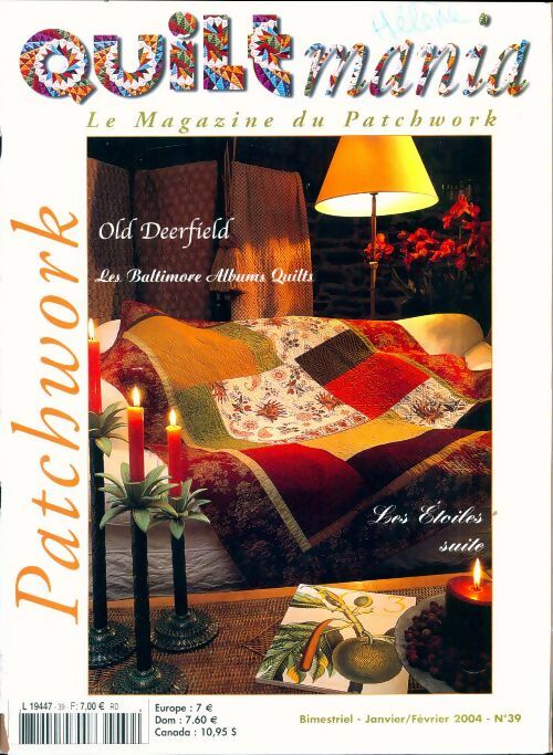 Livrenpoche : Quiltmania n°39 - Collectif - Livre