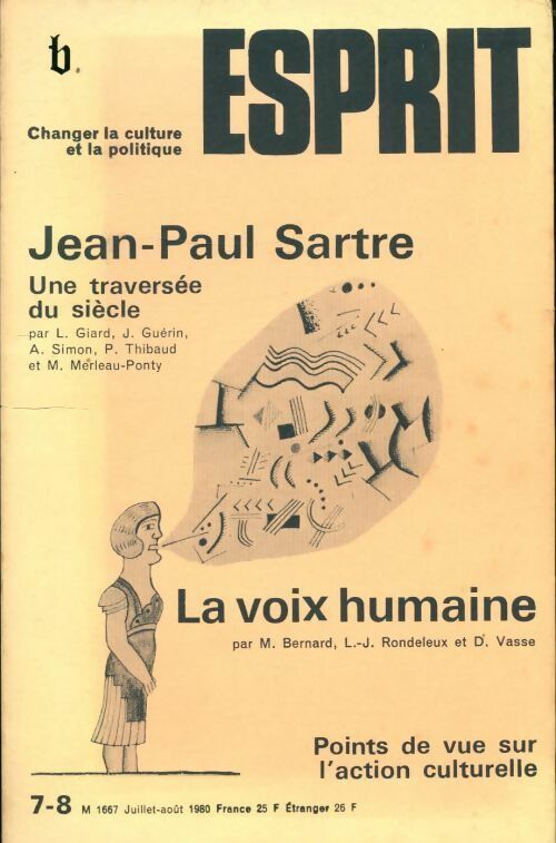 Livrenpoche : Esprit n°43-44 : Jean-Paul sartre - Collectif - Livre