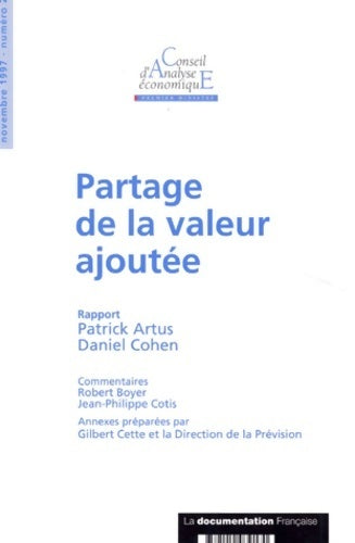 Livrenpoche : Partage de la valeur ajoutée - Daniel Cohen - Livre