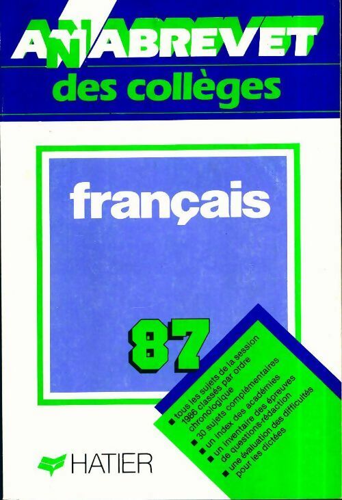 Livrenpoche : Français 1987 - Collectif - Livre