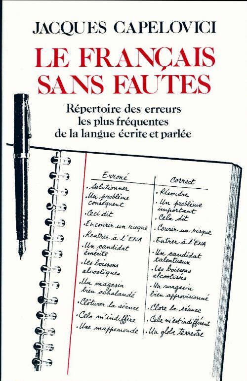 Livrenpoche : Le français sans fautes - Jean Capelovici - Livre