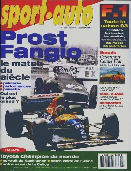 Livrenpoche : Sport-auto n°383 : Prost Fangio - Collectif - Livre