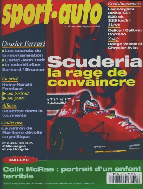 Livrenpoche : Sport-auto n°392 : Scuderia, la rage de convaincre - Collectif - Livre