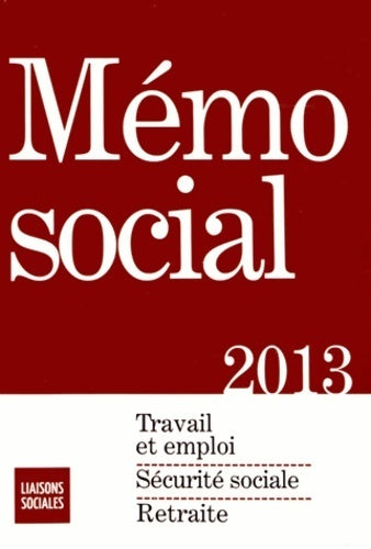 Livrenpoche : Mémo social 2013 - Collectif - Livre