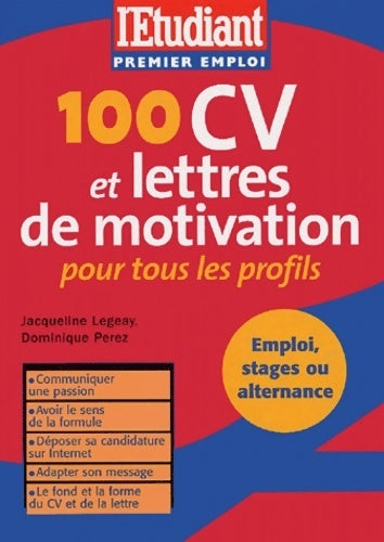 Livrenpoche : 100 CV et lettres de motivation pour tous les profils - Jacqueline Legeay - Livre