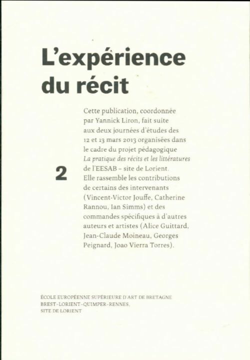 Livrenpoche : L'expérience du récit Tome II - Collectif - Livre