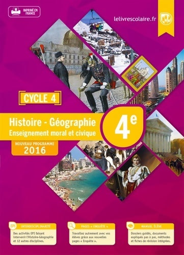 Livrenpoche : Histoire-géographie 4e - Collectif - Livre
