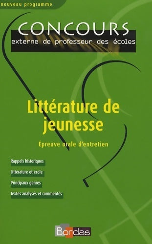 Livrenpoche : Littérature de jeunesse. Epreuve orale d'entretien - Janine Hiu - Livre