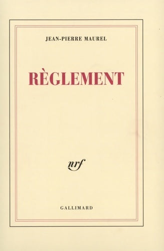 Livrenpoche : Règlement - Jean-Pierre Maurel - Livre
