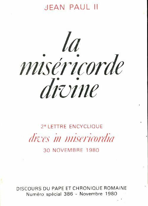Livrenpoche : La miséricorde divine - Jean-Paul II - Livre