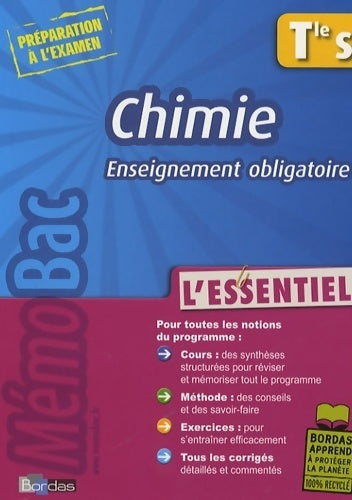 Livrenpoche : Chimie Terminales S - Jean-marie Genin - Livre