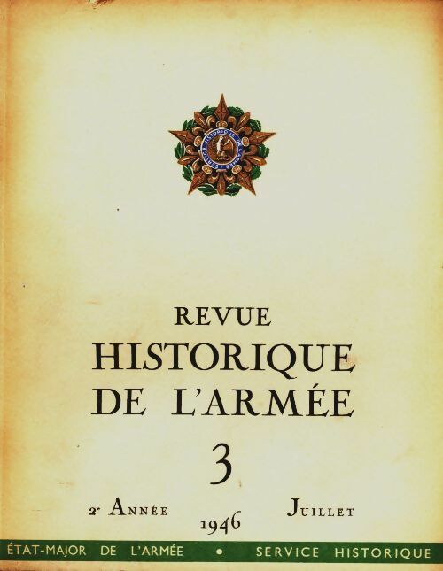 Livrenpoche : Revue historique de l'armée 1946 n°3 - Collectif - Livre