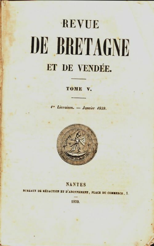 Livrenpoche : Revue de Bretagne et de Vendée 3e année Tome V - Collectif - Livre