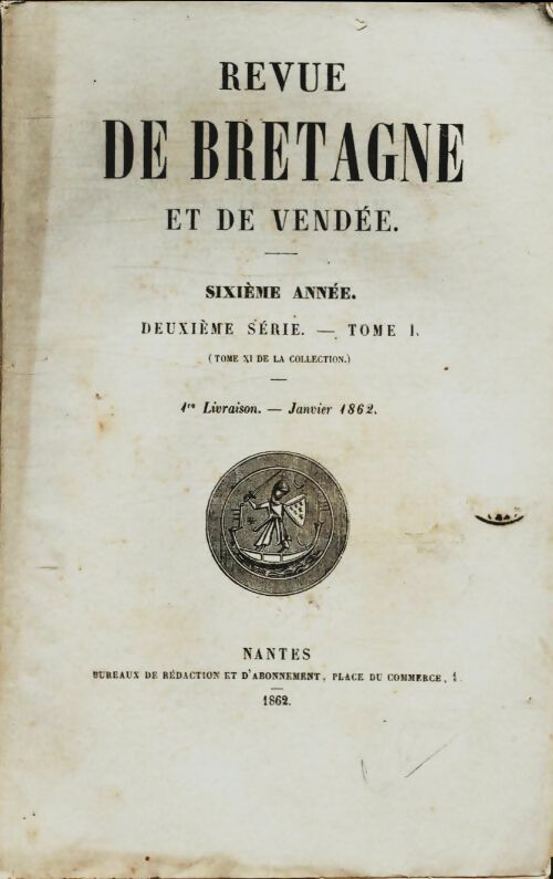 Livrenpoche : Revue de Bretagne et de Vendée 6e année 2ème série Tome I - Collectif - Livre
