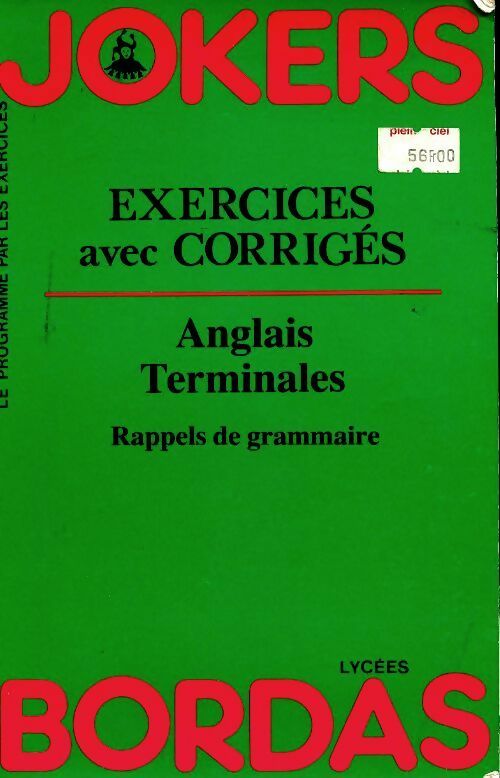 Livrenpoche : Anglais Terminales avec exercices corrigés - Claude Vollaire - Livre