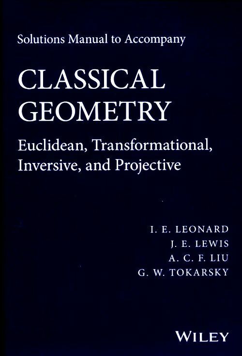 Livrenpoche : Solutions manual to accompany classical geometry - Collectif - Livre