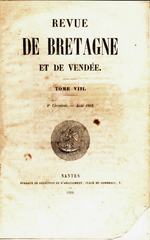 Livrenpoche : Revue de Bretagne et de Vendée 4e année Tome VIII 2e livraison - Collectif - Livre