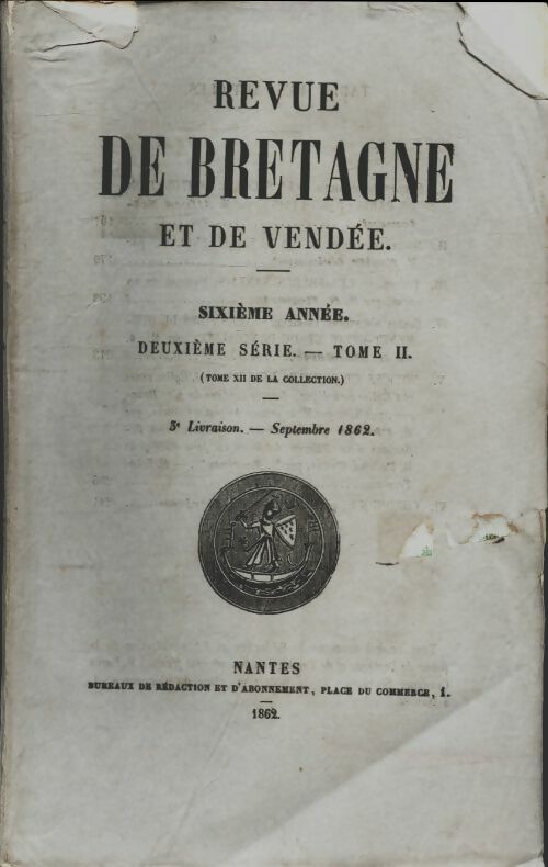 Livrenpoche : Revue de Bretagne et de Vendée 6e année 2e série Tome II 5e livraison - Collectif - Livre