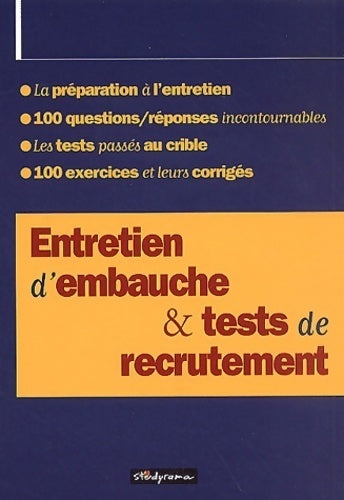 Livrenpoche : Entretien d'embauche et tests de recrutement - Sabine Duhamel - Livre